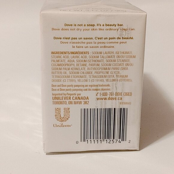 DOVE Purely Pampering SHEA BUTTER BEAUTY BAR Pack of 4 Moisturizing Cream 4x90g - Picture 8 of 8